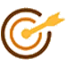 Target icon with an arrow hitting the center, symbolizing focus, goals, and precision.